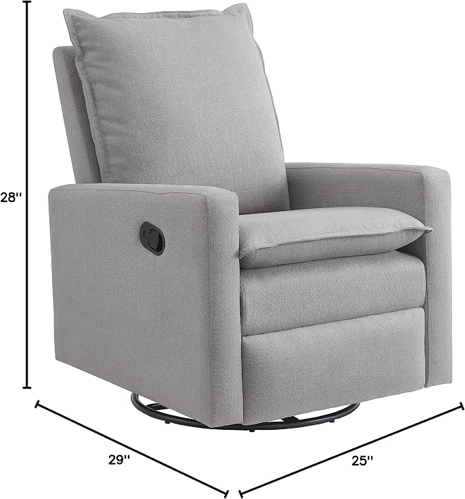 Oxford Baby Uptown Upholstered Swivel Glider and Recliner Nursery Chair - Image 11