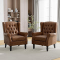Pia Ricco Set of 2 Mid-Century Modern Wingback Accent Chairs by PiaRicco