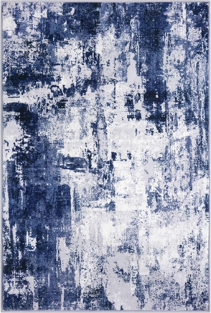 KOZYFLY Modern Abstract 3x5 Area Rug Washable Bedroom Rug Throw Entry Mat - Image 8