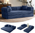79" Convertible Sofa Bed with Fixed-Shape Frame & Removable Armrests, Modular by SAVENICA