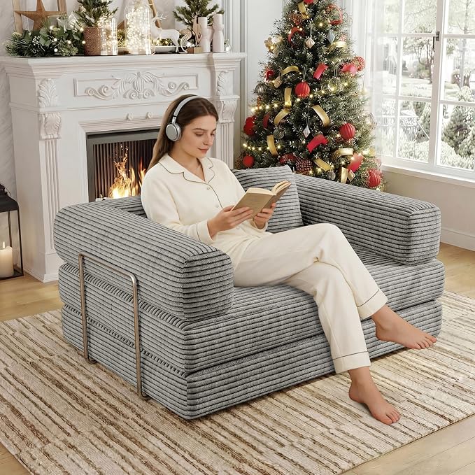 BSHOMGI 4 in 1 Futon Sofa Bed Queen Size by BSHOMGI