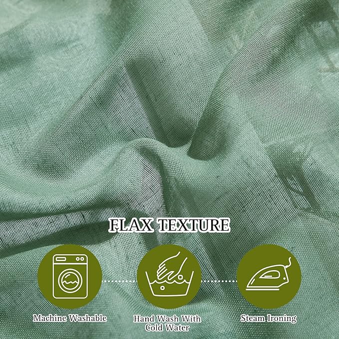 NICETOWN Linen Curtains Flax Sheer Texture - Image 3