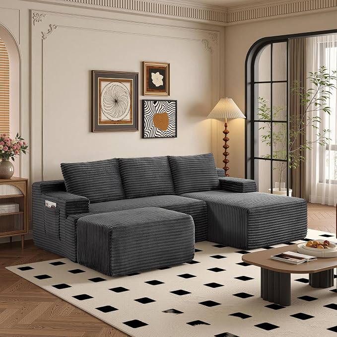 96" Sectional Couches for Living Room Cloud Couch Sofa by AWarmHomeForYou