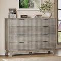 BORNOON 53" Tall Dresser for Bedroom, 8-Drawer Fluted Chest of Drawers by BORNOON