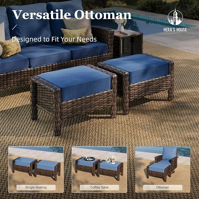 HERA'S HOUSE Patio Furniture Set, 5 Pieces Outdoor Seating Furniture - Image 7