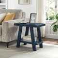 Roundhill Furniture Athens Contemporary Wood Shelf Side Table in Navy Blue by RoundhillFurniture