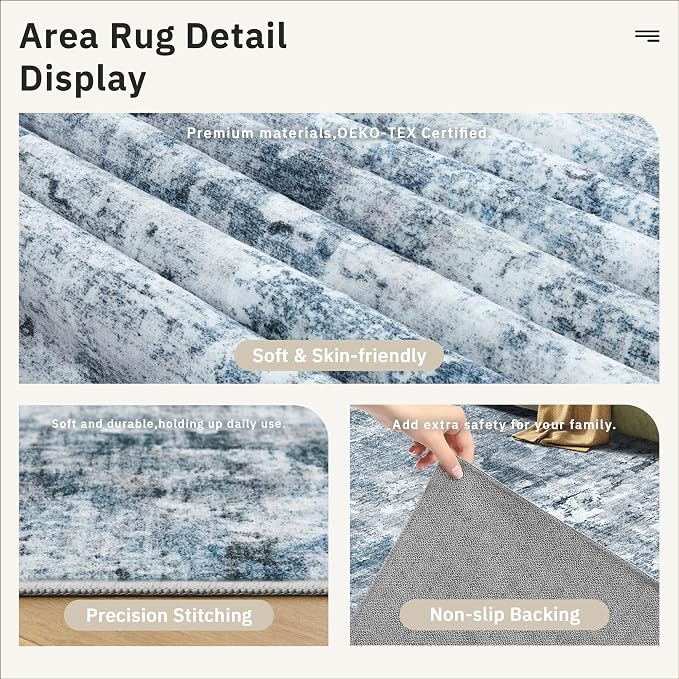 Runner Rug 2'6" x 16' Washable Non-Slip 2.5x16 ft Long Runner Rugs - Image 6