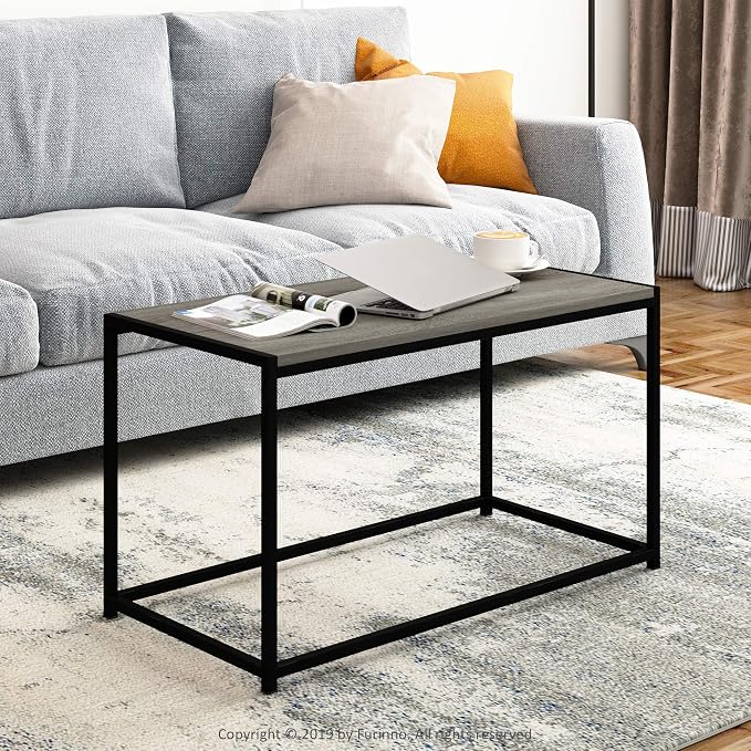 FURINNO Camnus Modern Living Coffee Table, French Oak Grey - Image 2