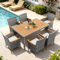 Devoko Dining 7 PCS Furniture, Patio Conversation Set by DEVOKO