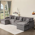 GOSUHI 142.5" U Shaped Couch, Modular Sectional Sofa, 3-Seater Comfy Cloud Couch by GOSUHI
