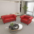 QHITTY 2 Piece Living Room Set, Sectional Chesterfield Sofa Chair Contemporary by QHITTYFurnitureLife