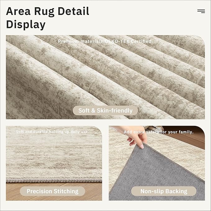 Runner Rug 2'x10' Washable Non-Slip Runner Rugs - Image 6