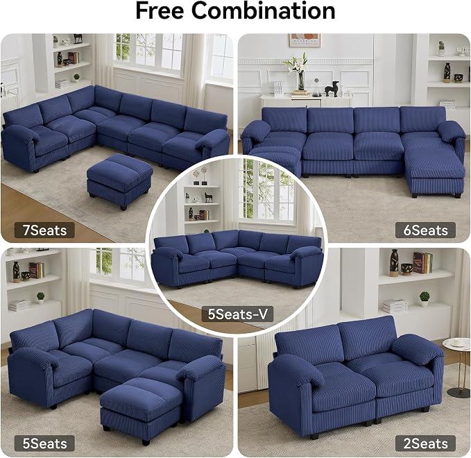 87'' U-Shaped Sectional Sofa - Image 7