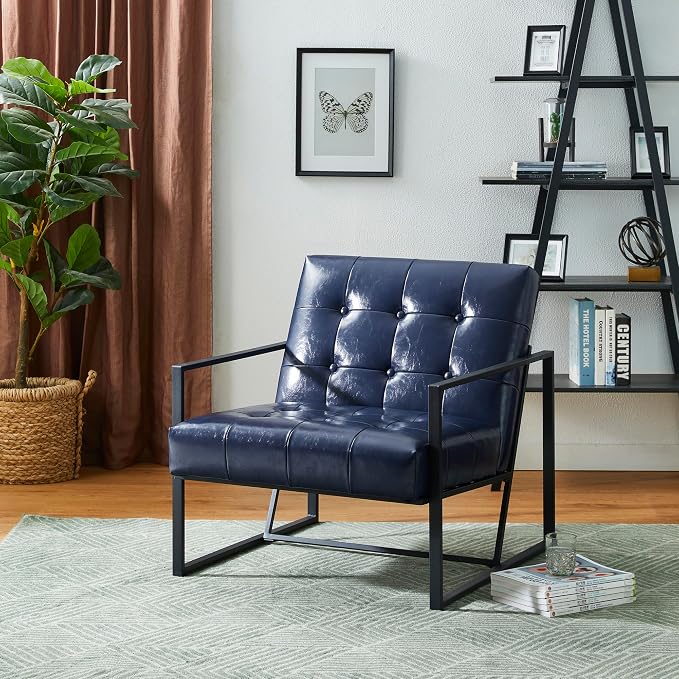 Glitzhome Mid Century Modern Accent Chair, Modern Living Room Chairs by Glitzhome
