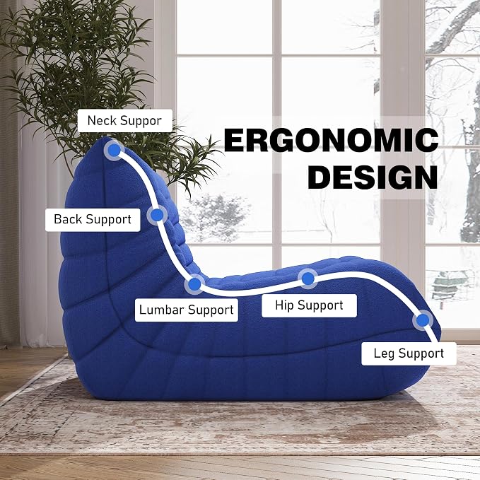 YVDNHP Bean Bag Chair, Memory Foam Bean Bag Sofa Large Bean Bag Chair - Image 5