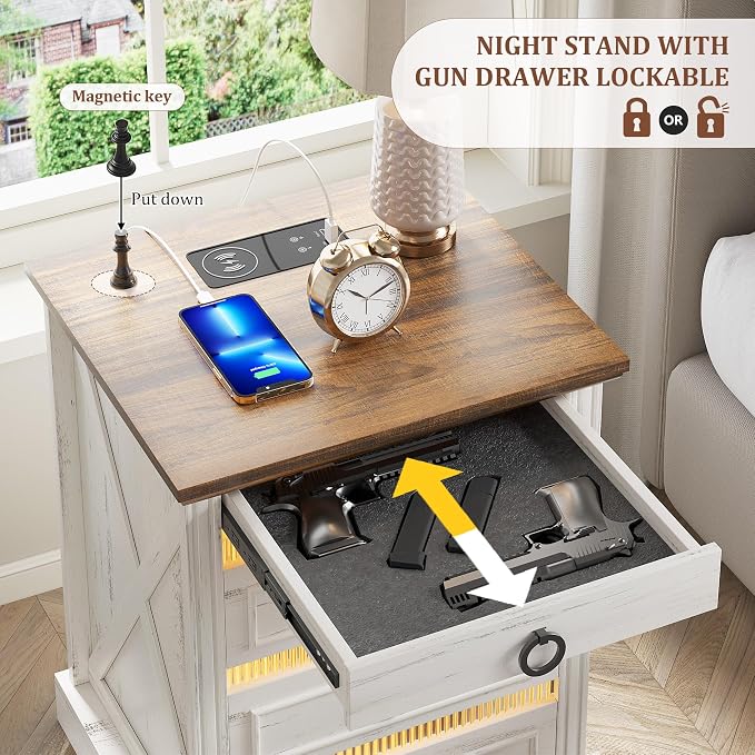 Farmhouse Night Stand Set 2 - Image 4