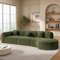 140'' Curved Sectional Sofa Sponge Couch by JJKFurniture-kevinplus