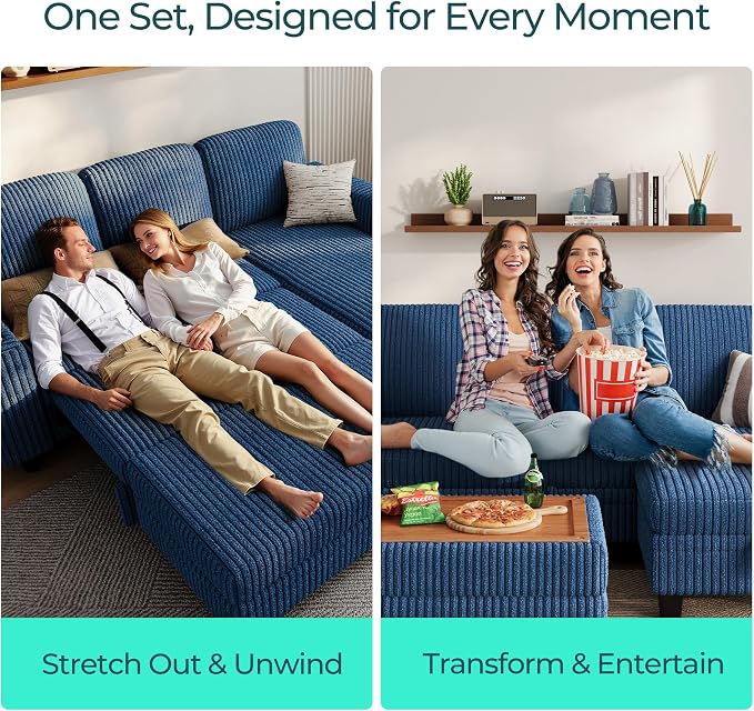 LINSY HOME Sectional Sleeper Sofa - Image 9
