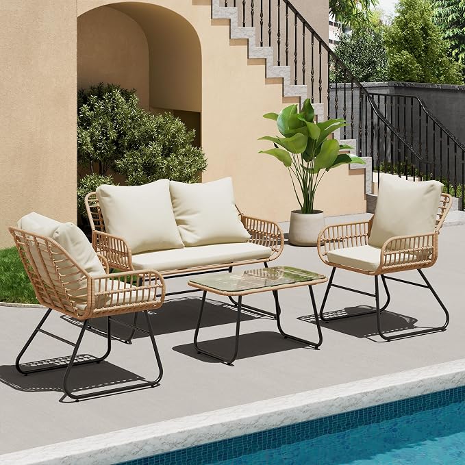 LEX CRAFT 4-Piece Outdoor Patio Furniture Set by Unknown