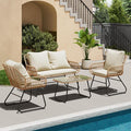 LEX CRAFT 4-Piece Outdoor Patio Furniture Set by Unknown