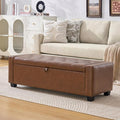 Huatean Home 48" Ottoman with Storage, Storage Ottoman Bench with Safety Hinge by huateanhome