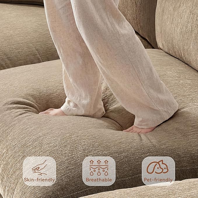 Ihanherry 141" Oversized Cloud Sectional Couches - Image 6