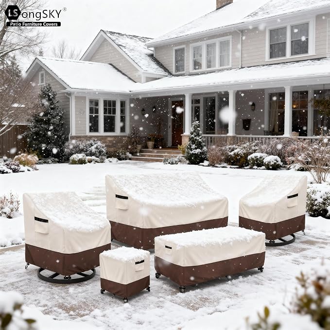 Outdoor Swivel Chair Cover 2 Pack, 100% Waterproof Heavy Duty Patio Chair Covers - Image 8