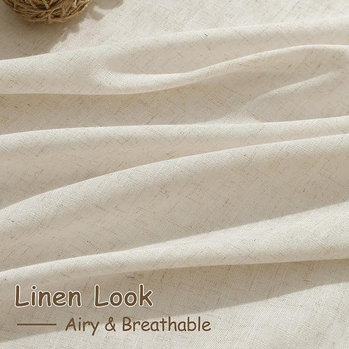 Nanspring Birch Beige Curtains 90 Inches Long - Image 4