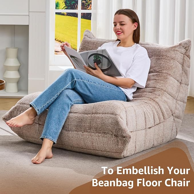 Bean Bag Chairs for Adults Giant Bean Bag Chair Memory Foam BeanBag Chair Bean - Image 6