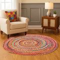 Hausattire Bohemian Braided Rug 4' Round by Hausattire