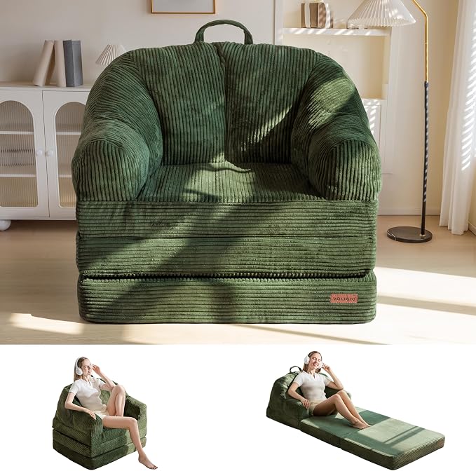 MAXYOYO Folding Sofa Bed with Backrest, Boneless Fold Out Couch Bed with Handle by MAXYOYO