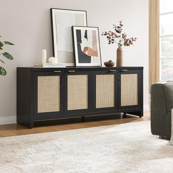 SICOTAS TV Stand for Living Room Boho Entertainment Center for Bedroom - Image 6