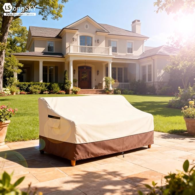 Outdoor 2-Seater Loveseat Cover, Patio Sofa Covers Fits up to 58W x 32.5D x 31H - Image 6