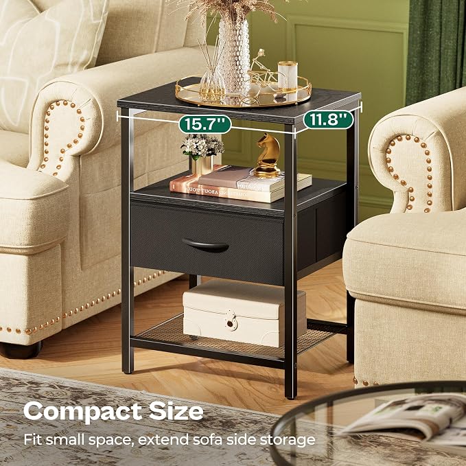 Huuger Nightstand Set of 2, Night Stand - Image 5