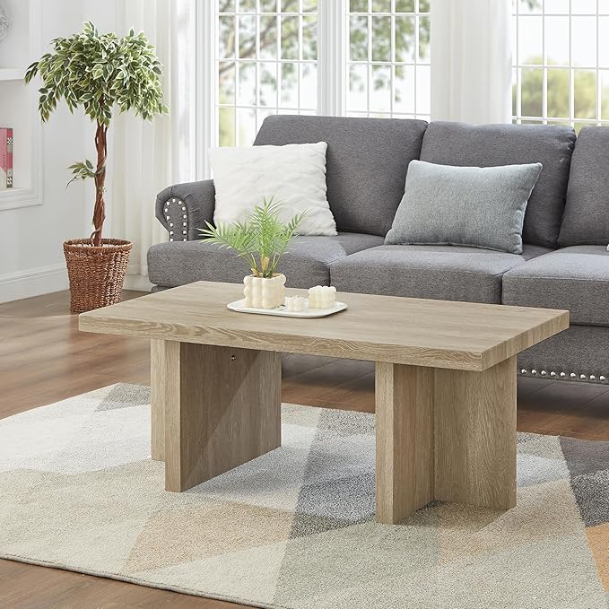 Roundhill Furniture Mchome 3-Piece Coffee Table Set, Coffee Table and Two End - Image 3