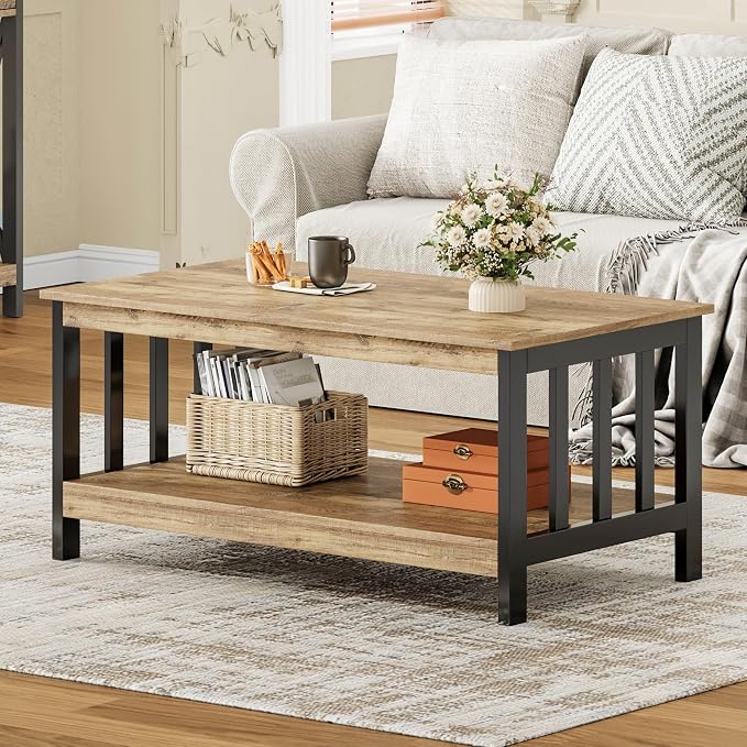 ChooChoo Farmhouse Coffee Table, Living Room Table - Image 5