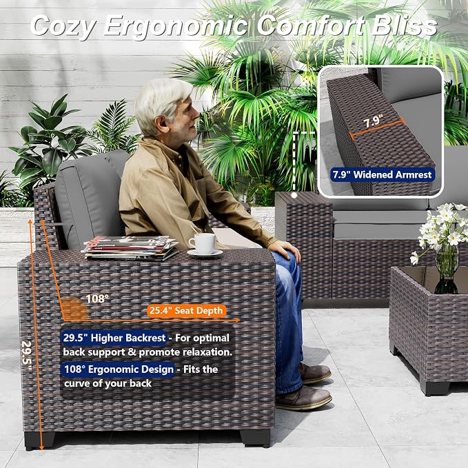 9 Pieces Patio Furniture Set - Image 2