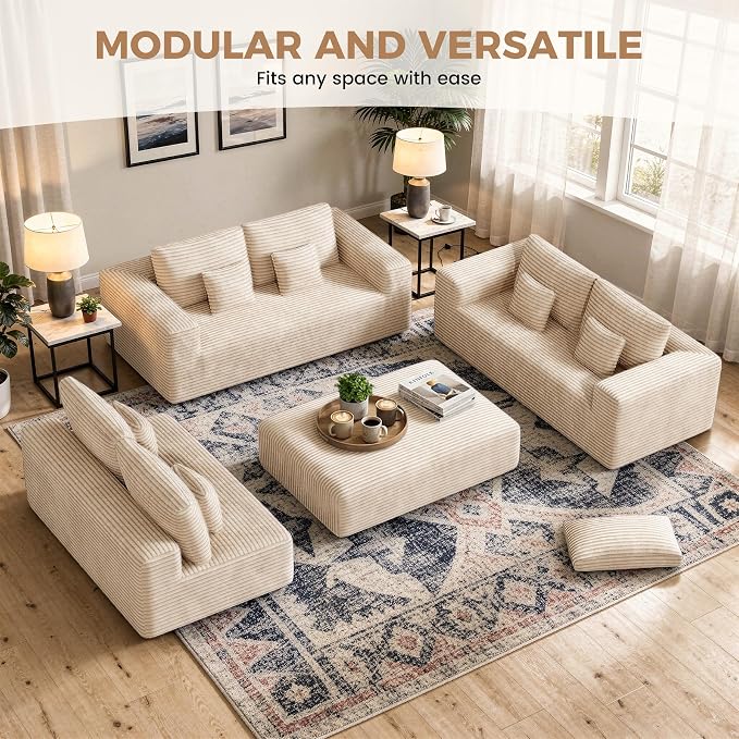 Luxanimarion 136'' Sectional Cloud Couches - Image 3
