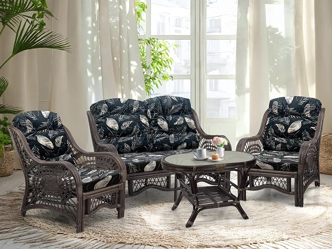 Malibu Lounge Living Accent Armchair Natural Rattan Wicker Handmade Design - Image 6
