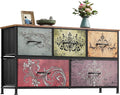 WLIVE Dresser for Bedroom with 5 Drawers, Wide Chest of Drawers, Fabric Dresser by WLIVE