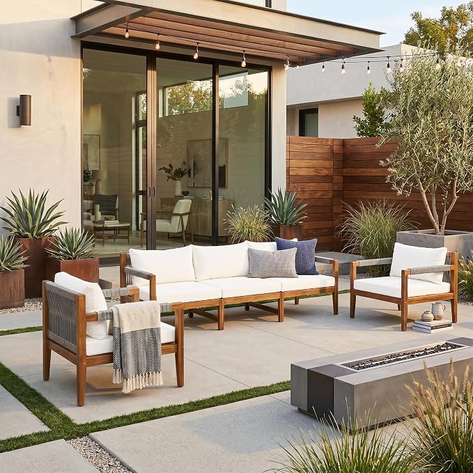 VilroCaz 3-Piece Patio Conversation Set, All Weather Sectional Sofa Set by VilroCaz