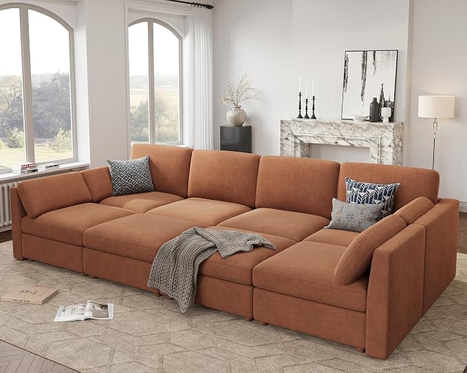 Oversized Modular Sectional Sleeper Couch, Solid Wood Frame, Removable Washable - Image 4