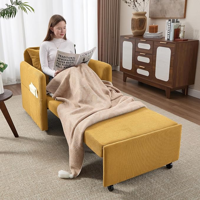 Iroomy 5-Level Adjustable Convertible Sleeper Chair Set of 2, 3-in-1 87'' Long - Image 10