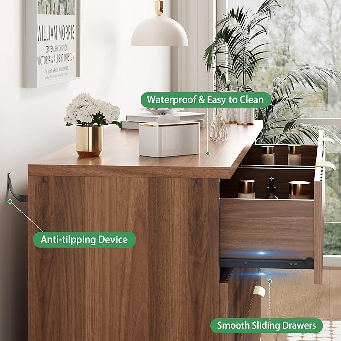 Xixini Fluted Dresser for Bedroom - Image 5