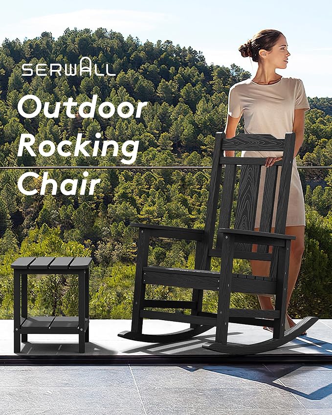 SERWALL HDPE Outdoor Rocking Chair - Image 5