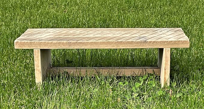 Classic Amish Reclaimed Wood Step Sitting Stool Footstool Deck Patio Door - Image 4