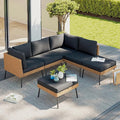 Aoxun 6 Piece Patio Furniture Set, 6 Seats Outdoor Sectional Sofas by Aoxun
