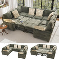 Ihanherry Large U-Shaped Sectional Sofa Bed, 8-Seater Convertible Sleeper by iHanHerry
