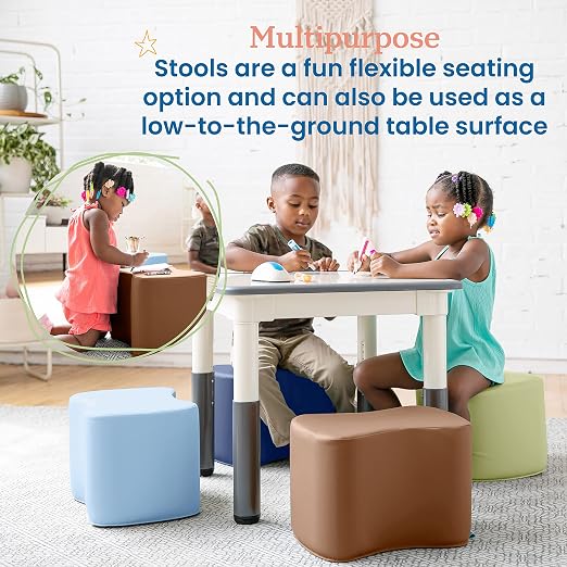 ECR4Kids SoftZone Toddler Modular Stool Seating Set, Classroom Furniture - Image 5