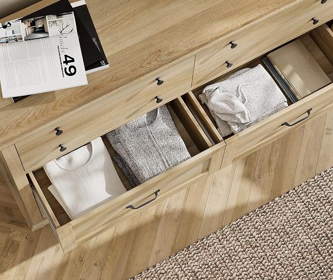 WAMPAT 8 Drawers Dresser for Bedroom, Farmhouse Dresser Chest of Drawers - Image 8